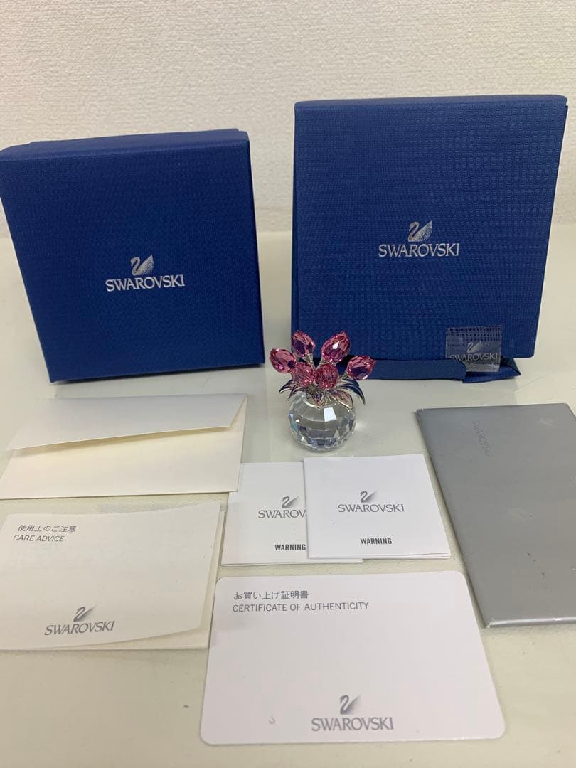 スワロフスキー チューリップ ローズ オブジェ