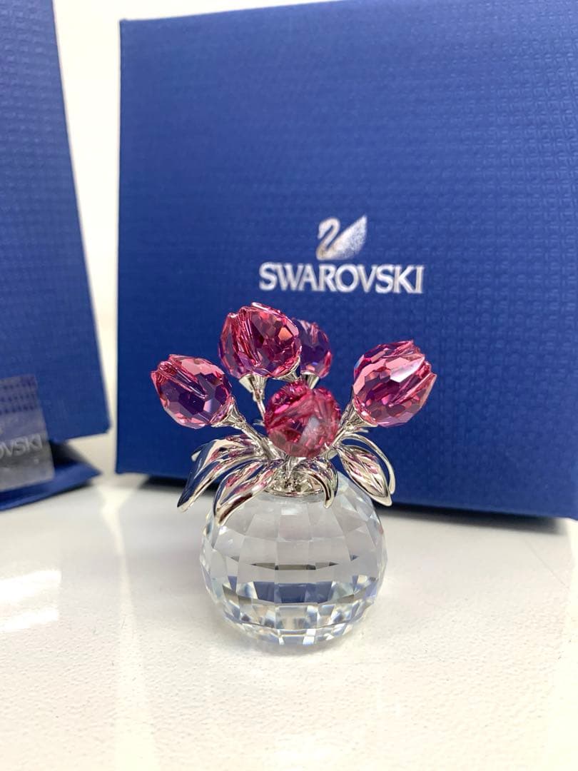 スワロフスキー チューリップ ローズ オブジェ