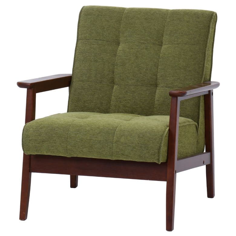 《新品・送料無料》ファブリックソファー フレンズ　1P　グリーン