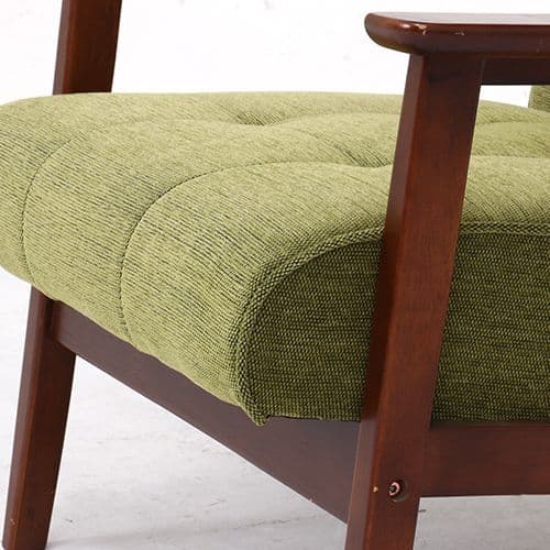 《新品・送料無料》ファブリックソファー フレンズ　1P　グリーン