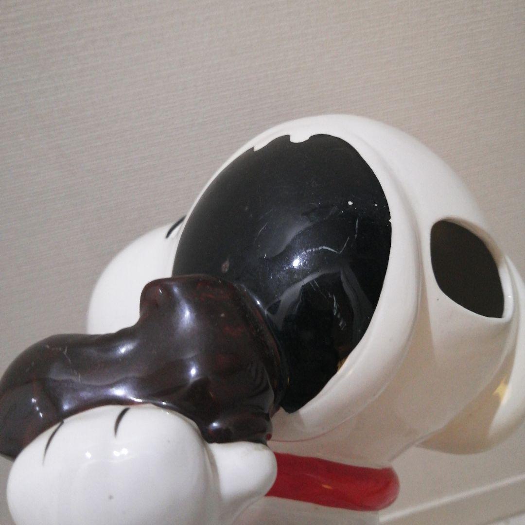 スヌーピーのビンテージ陶器製置物シューシャインキット