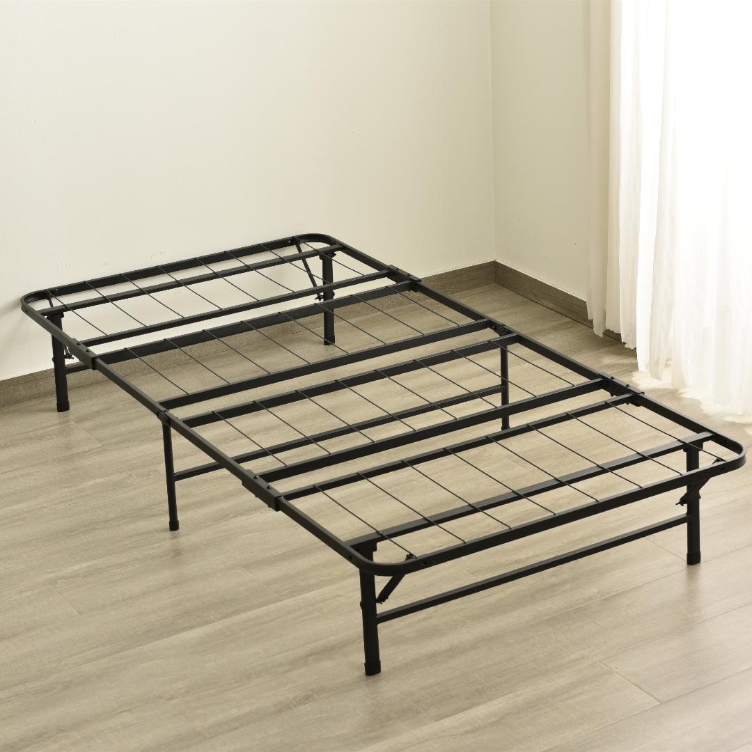 数量限定！パイプベッド 折りたたみベッド シングル 組立簡単 （S）ブラック