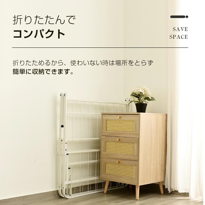 数量限定！パイプベッド 折りたたみベッド シングル 組立簡単 （S）ブラック