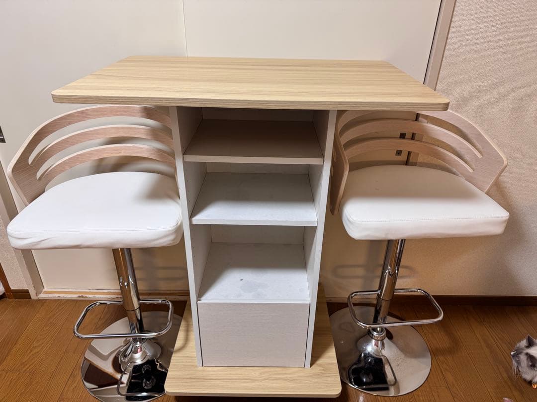 【早く受取可能な方更に値下げ】最終値下げ❗️収納付きカウンターテーブルセット