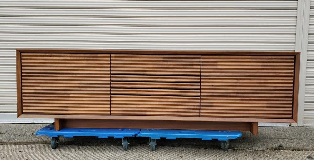 C142 美品！カリモク150幅　ソリッドボード（TV台）　QT5037R