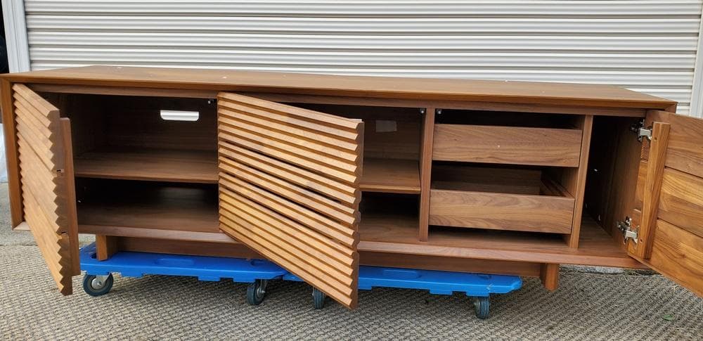 C142 美品！カリモク150幅　ソリッドボード（TV台）　QT5037R