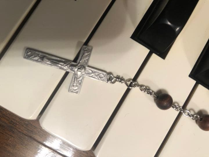 沈香香木とアンティーククロスのアングリカンロザリオ