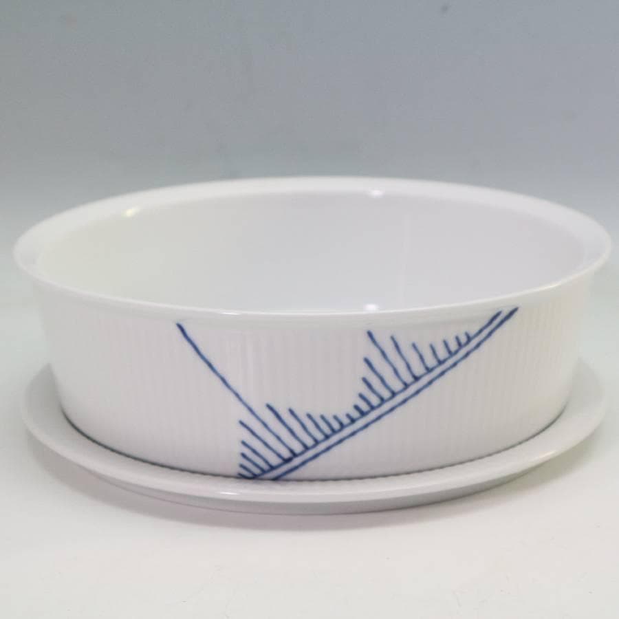 ロイヤルコペンハーゲン ブルーフルーテッドメガ オーブンウェア 直径21.5