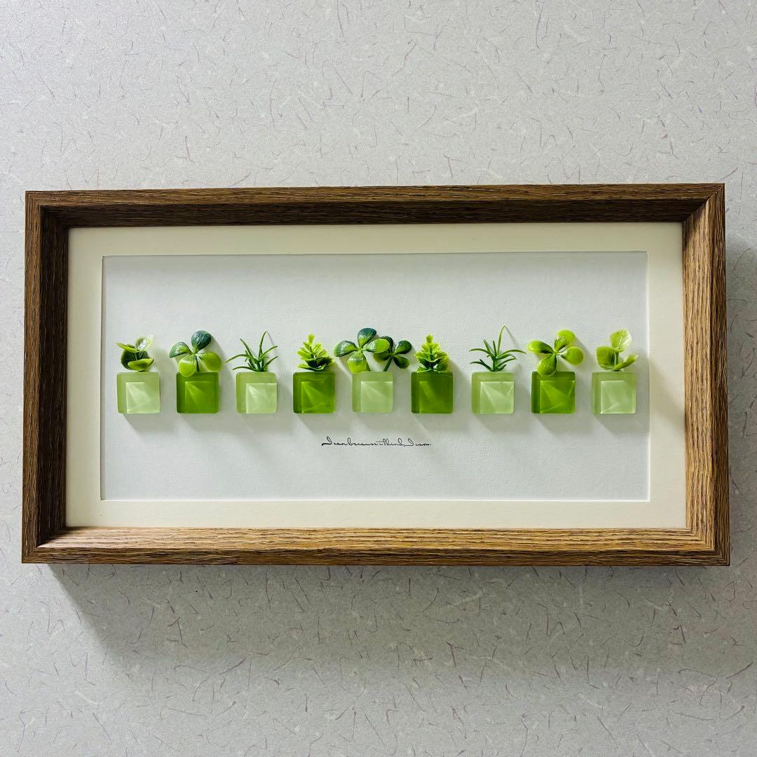 アートグリーンパネル トイレ 玄関 インテリア雑貨 壁掛け 置物 北欧 観葉植物