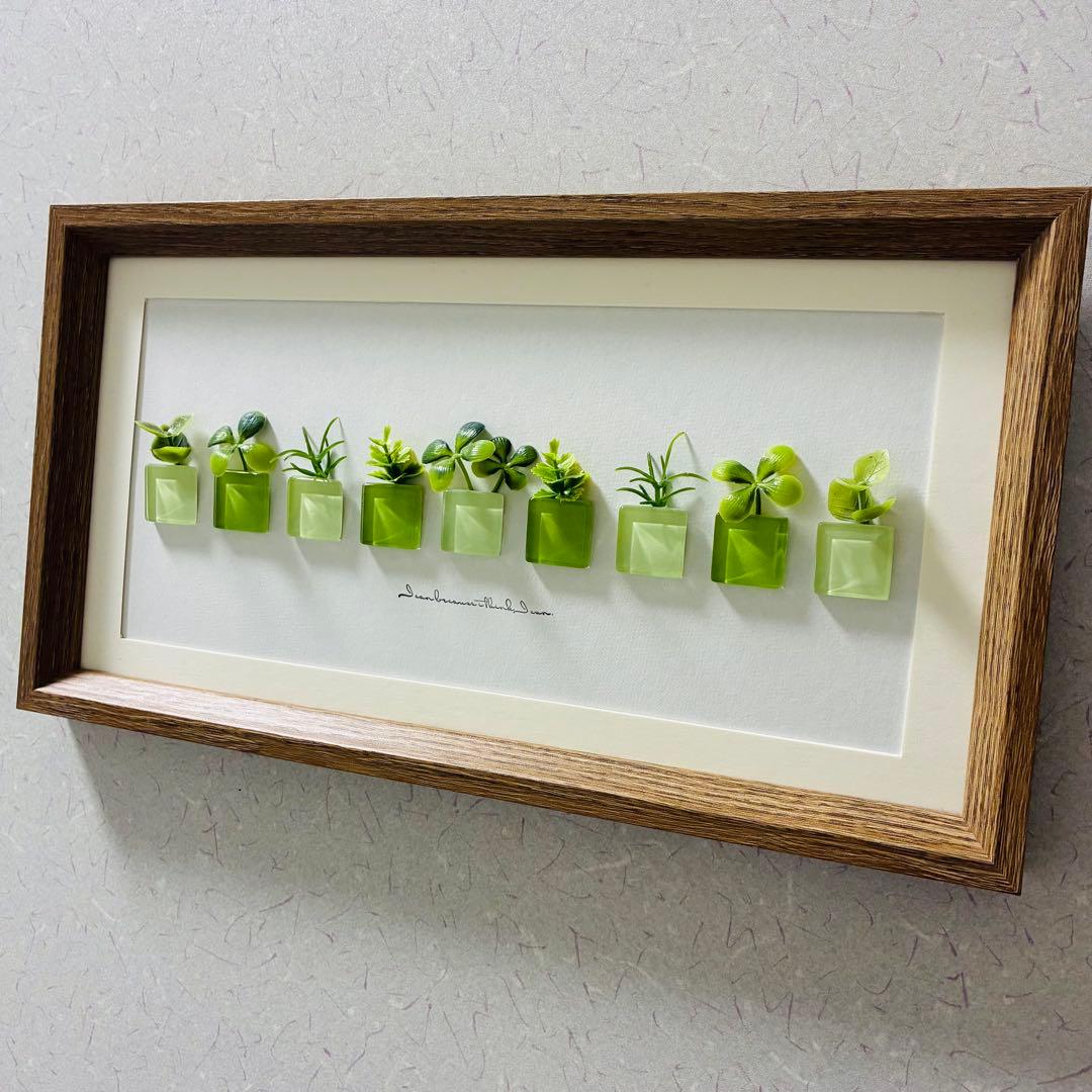 アートグリーンパネル トイレ 玄関 インテリア雑貨 壁掛け 置物 北欧 観葉植物