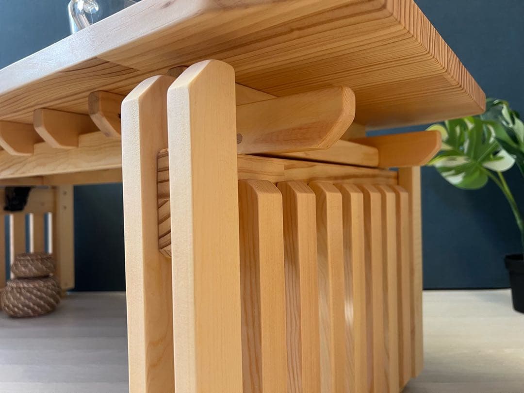 【送料無料】 ローテーブル 木組 やぐらテーブル 120cm パイン 折り畳み式