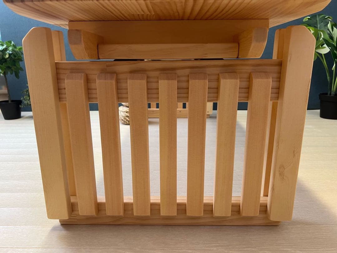 【送料無料】 ローテーブル 木組 やぐらテーブル 120cm パイン 折り畳み式