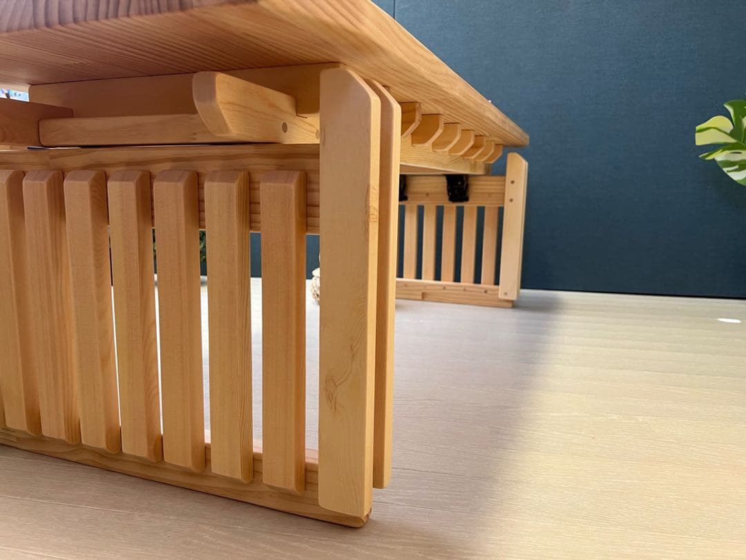 【送料無料】 ローテーブル 木組 やぐらテーブル 120cm パイン 折り畳み式