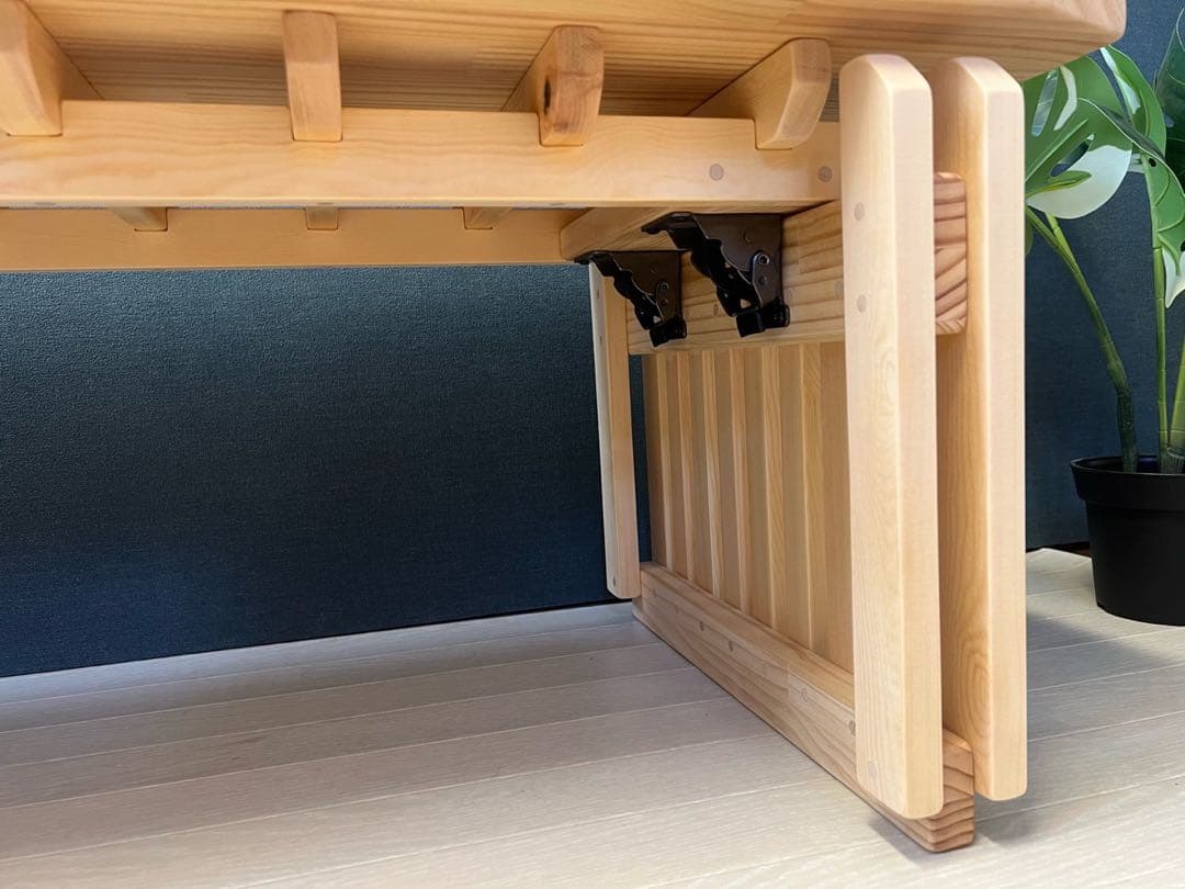 【送料無料】 ローテーブル 木組 やぐらテーブル 120cm パイン 折り畳み式