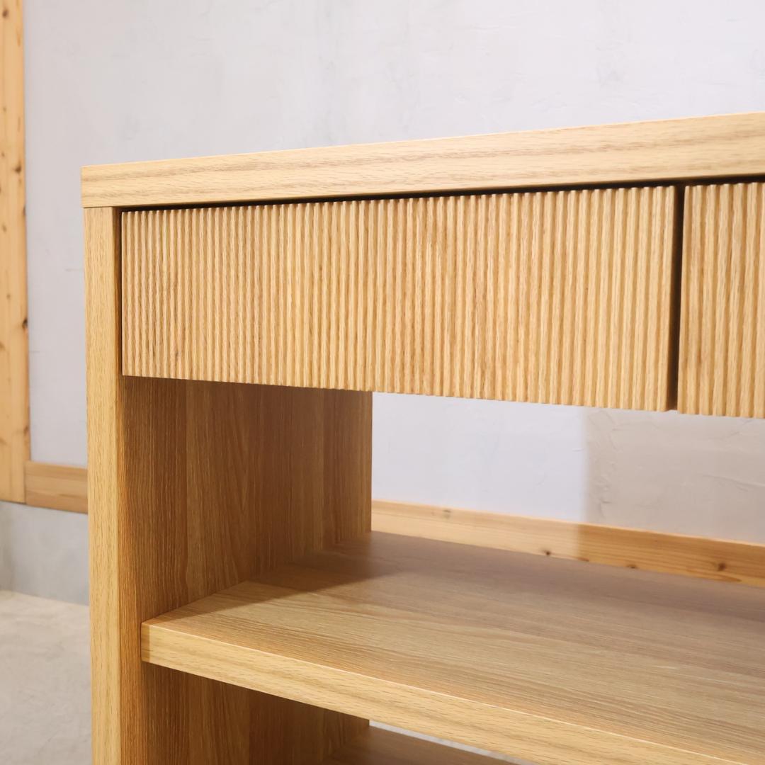 dinos CONTE オーク材 ウェーブカット シェルフ リビングボード - メルカリ