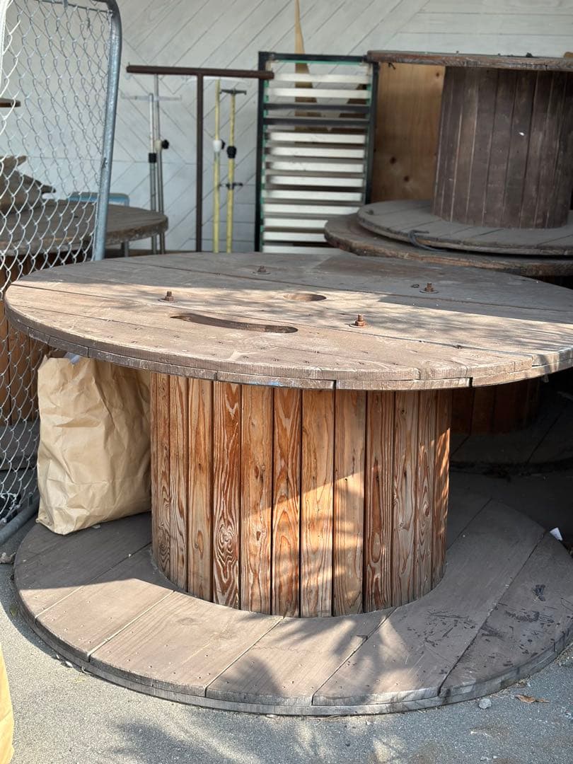 電線ドラム テーブル 木製 円形 丸型 150cm 大型