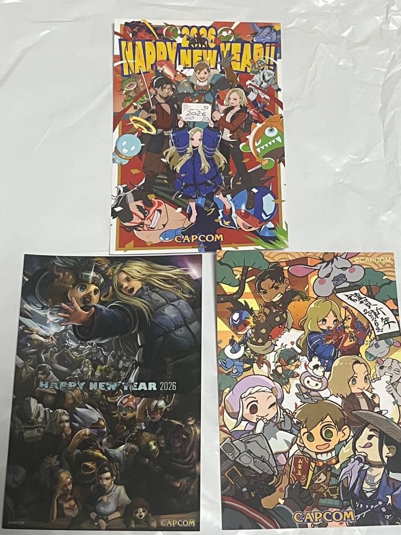 カプコンストア 謹賀新年クリアファイル ポストカード 3枚 特典 - メルカリ