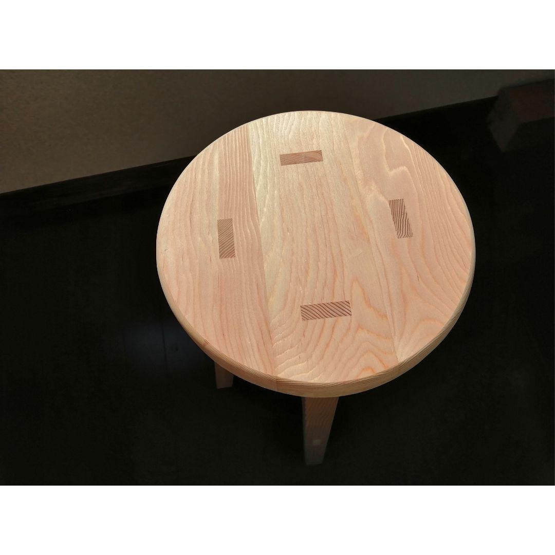 木製スツール　座面幅30cm×高さ60cm　丸椅子　stool