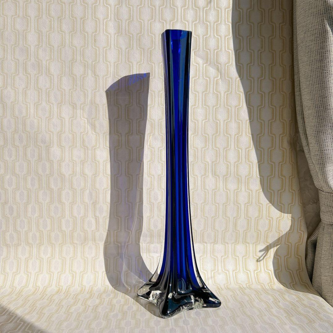 ブルー ビッグ レトロ ヴィンテージ スペースエイジ ミッド