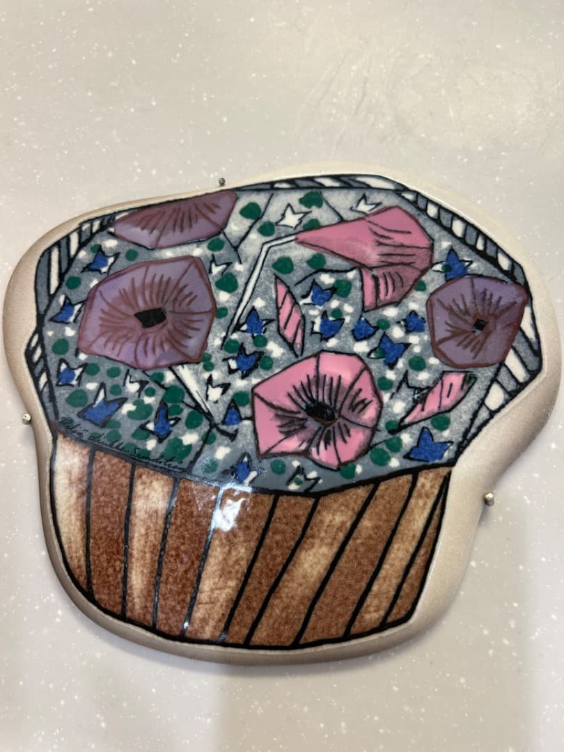 ARABIA アラビア ヘルヤ 陶板画　あさがお