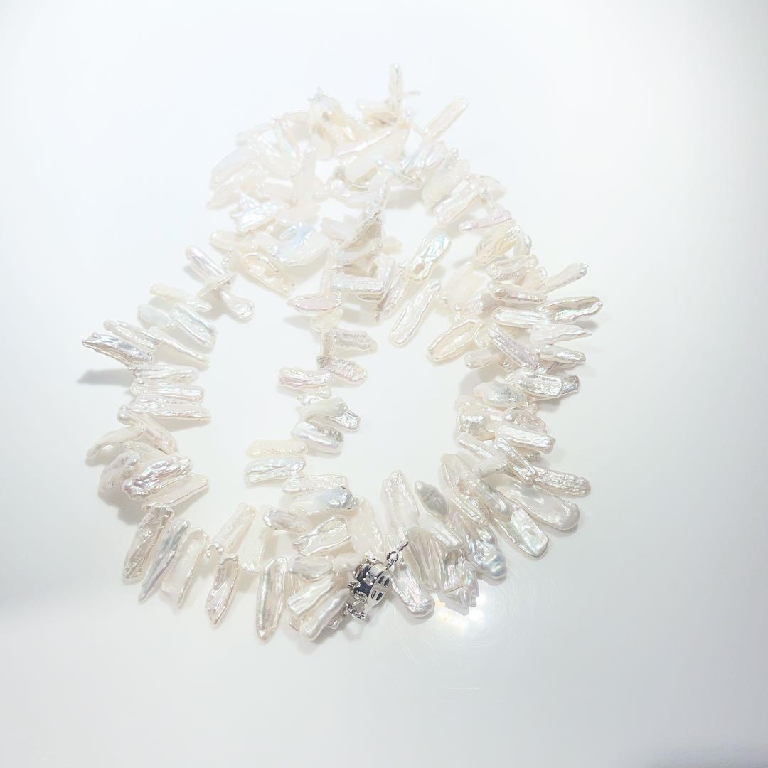 びわパールネックレス淡水パールネックレスNO25-2498