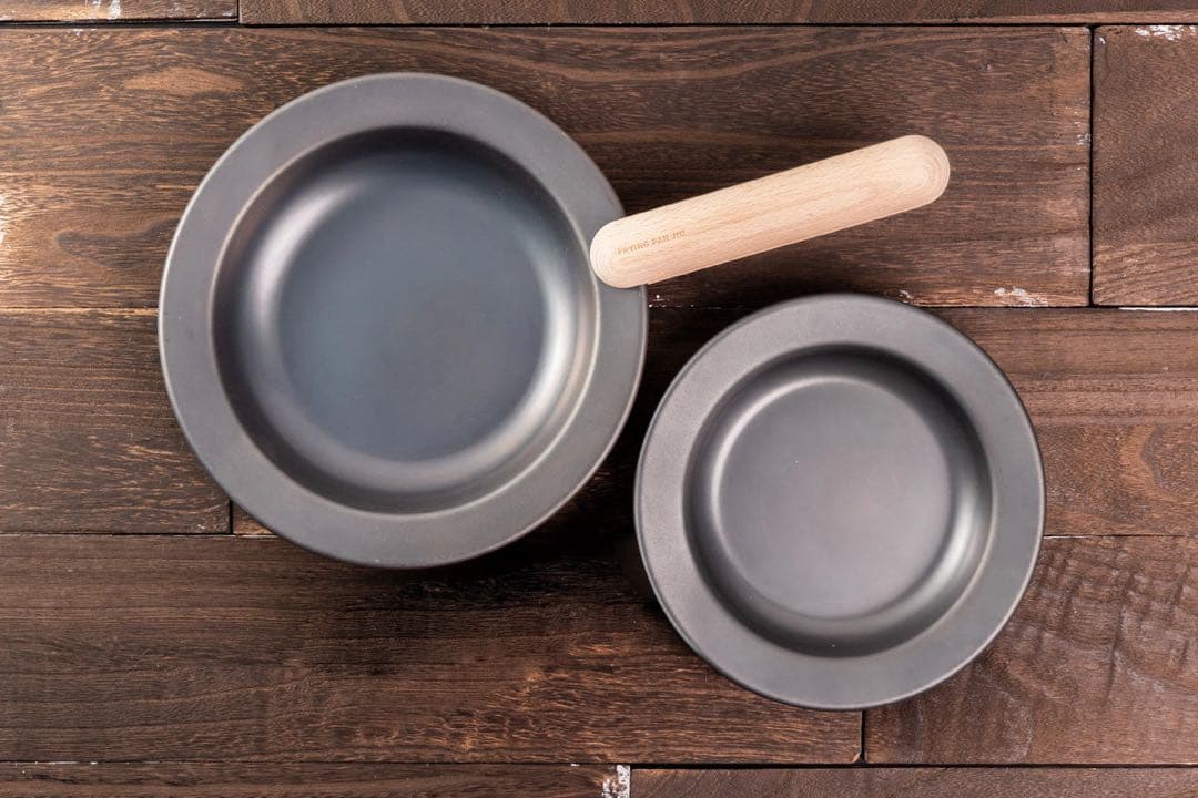 Frying Pan Jiu フライパンセット S/Mサイズ 木製ハンドル付き