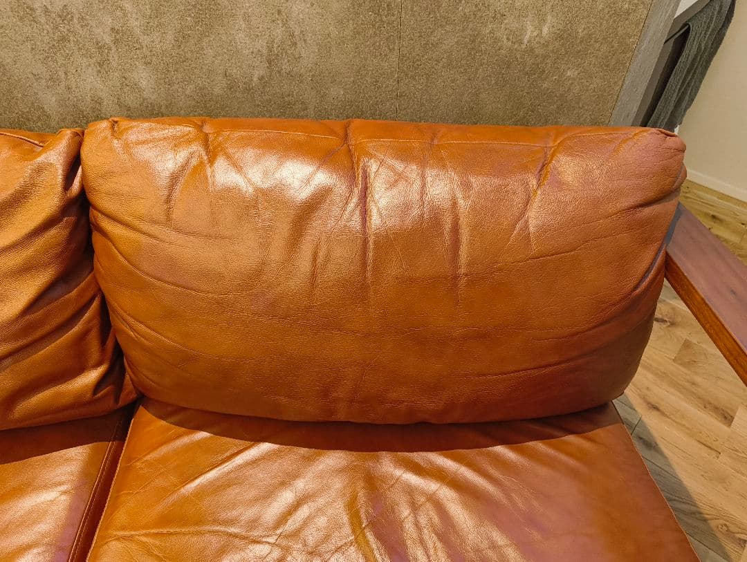 シギヤマ家具工業　天然皮革　 2人掛けソファ