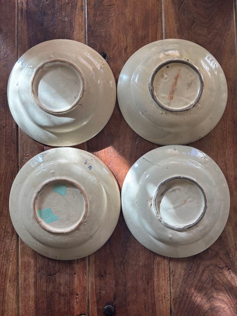 【4枚セット✨】デッドストック　ソンべ焼　ソンべ焼き　中皿4枚セット