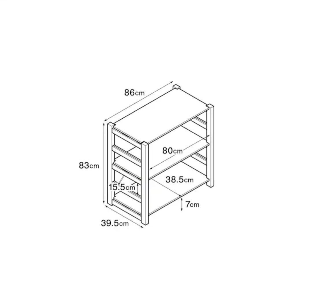パイン材ユニットシェルフ・８６ｃｍ幅・小