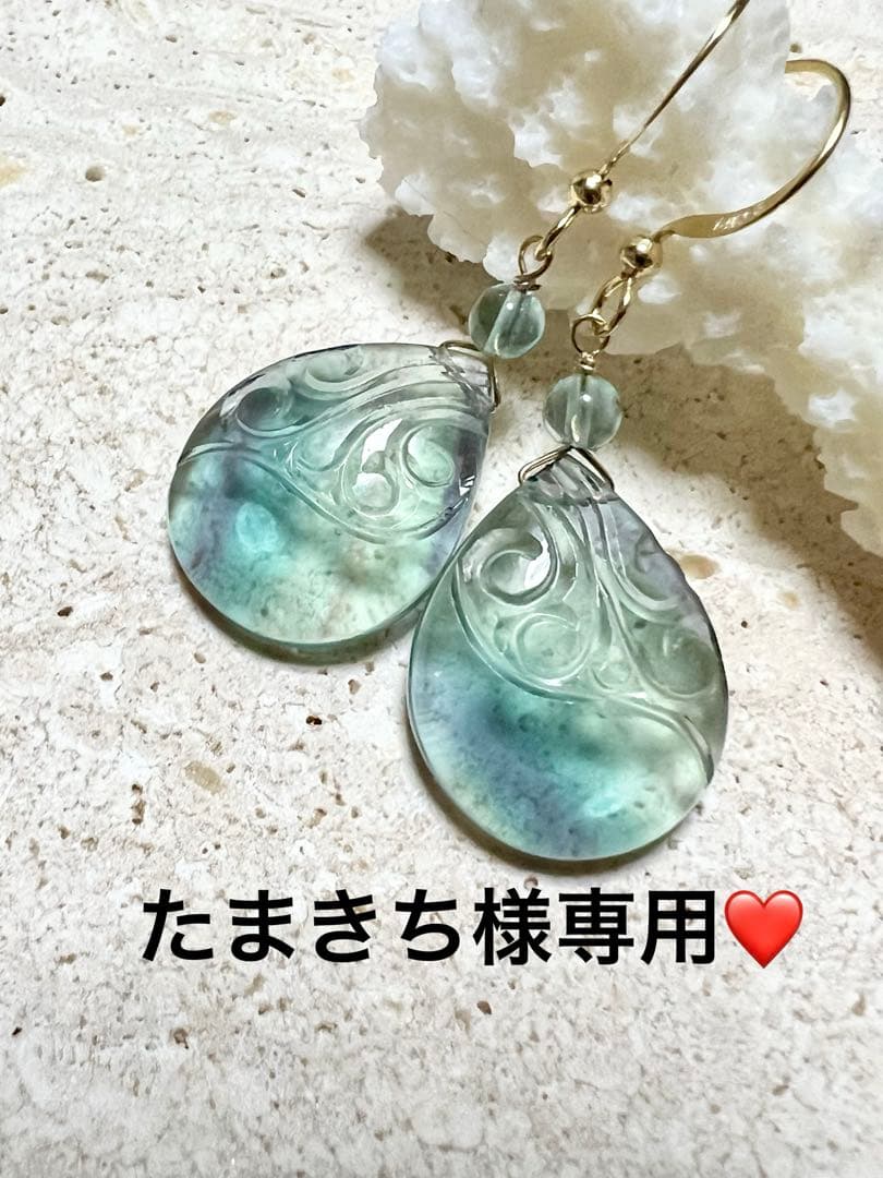 たまきち❤️ スクロールカービング14kgf ピアス