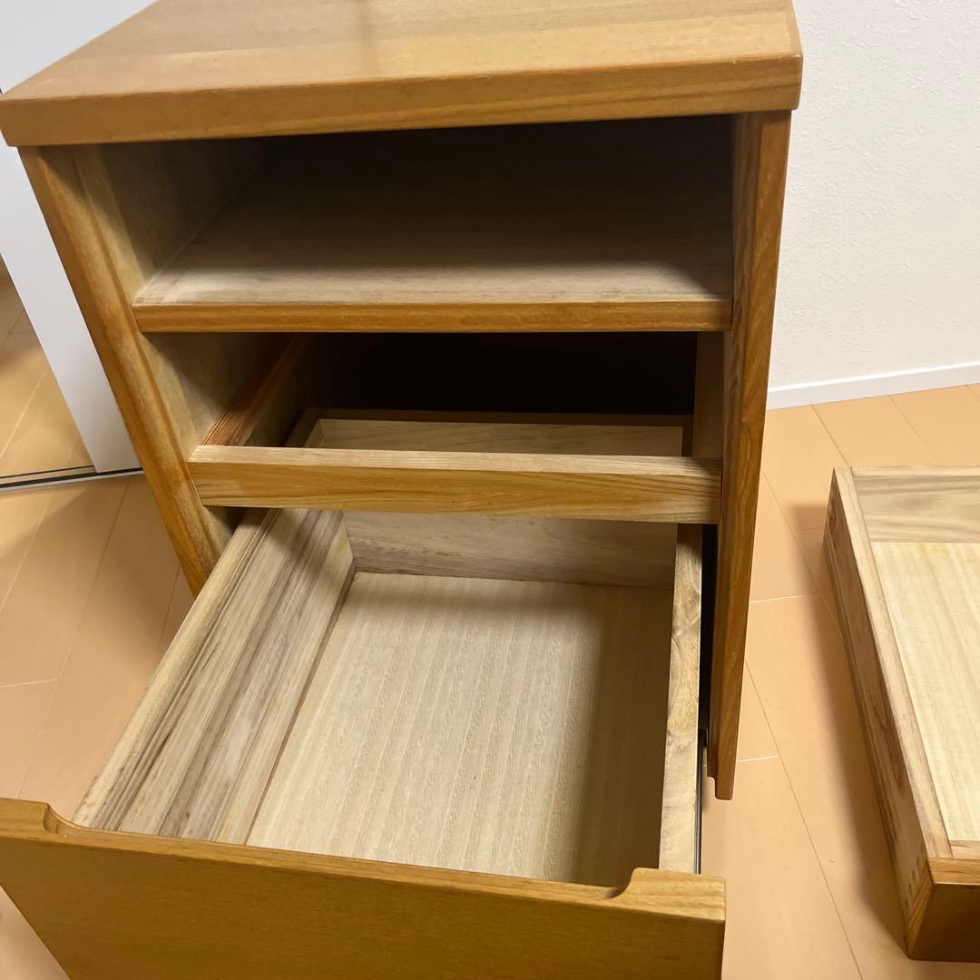 デスクキャビネット　タモ材　ACTUS IDEE 無印良品　北欧家具好きな方