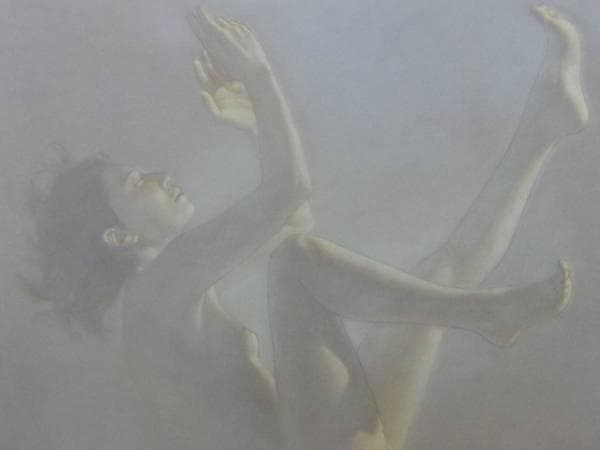 高塚省吾、【月光憑依】、希少な額装用画集画、新品高級額 額装付、状態良好