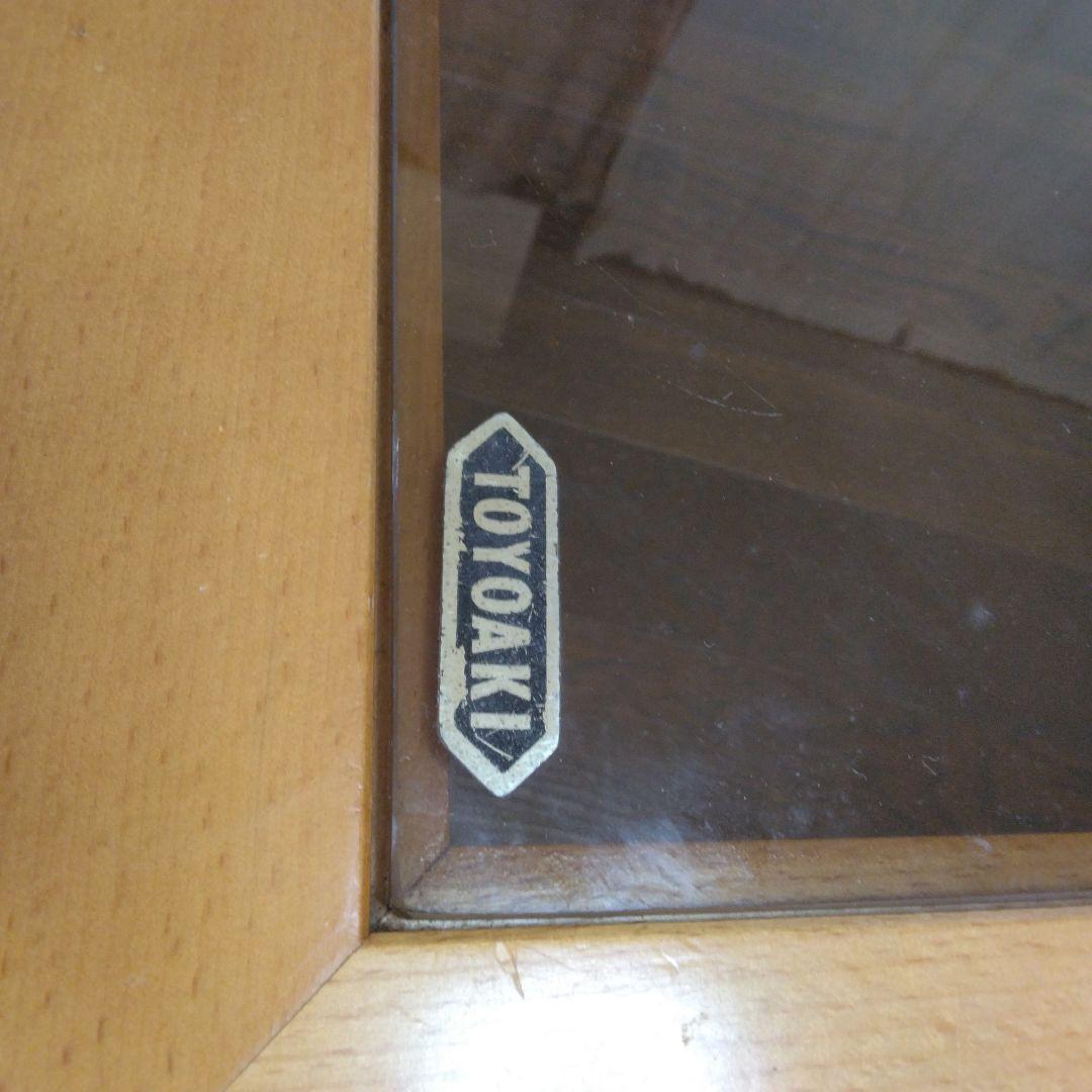 センターテーブル 　ガラステーブル 　アンティーク調 　 木製ローテーブル