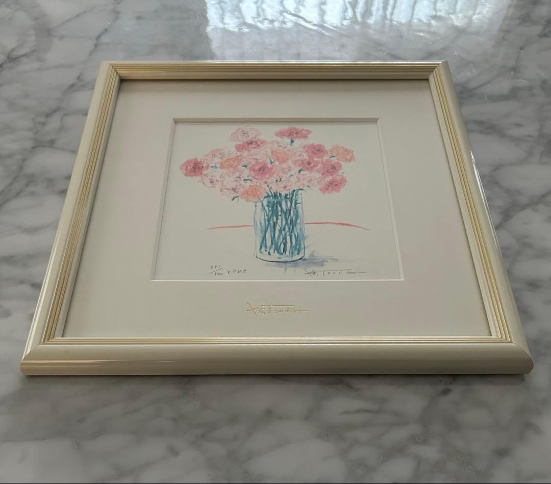【美品】津田耕作　花瓶の花 リトグラフ 351/500 ときめき