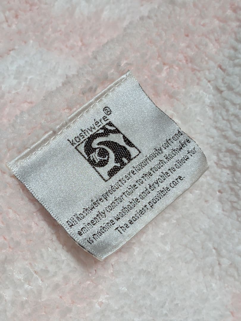 【美品】カシウェア★ブランケット★ピンク✕ホワイト