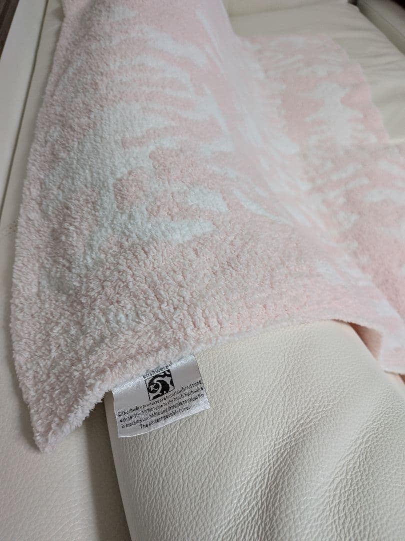 【美品】カシウェア★ブランケット★ピンク✕ホワイト