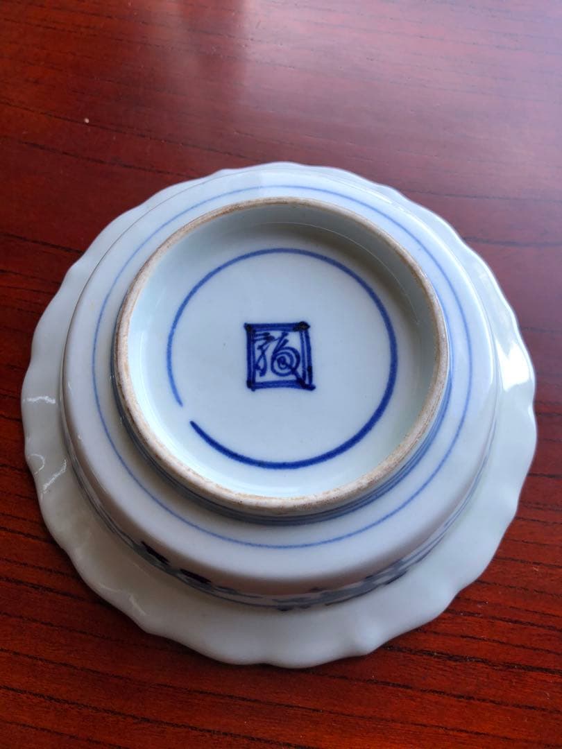 骨董 角福 輪花膾 五枚揃え