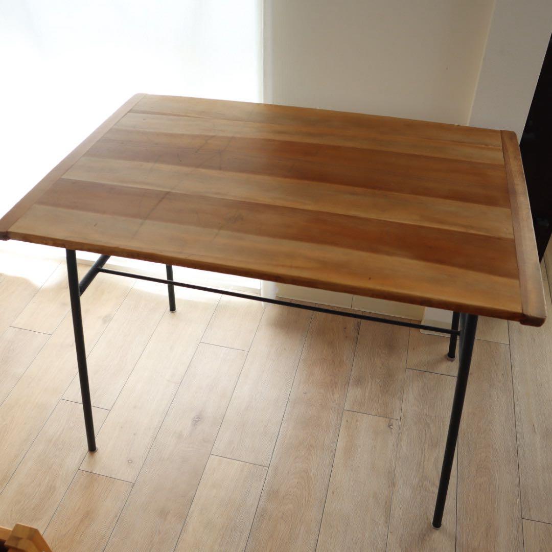 益子古道具店の木製家具リメイクダイニングテーブル