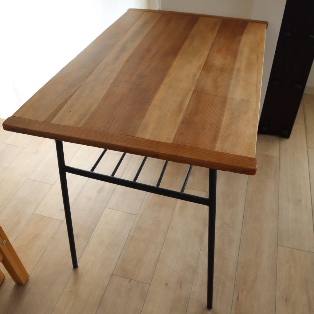 益子古道具店の木製家具リメイクダイニングテーブル