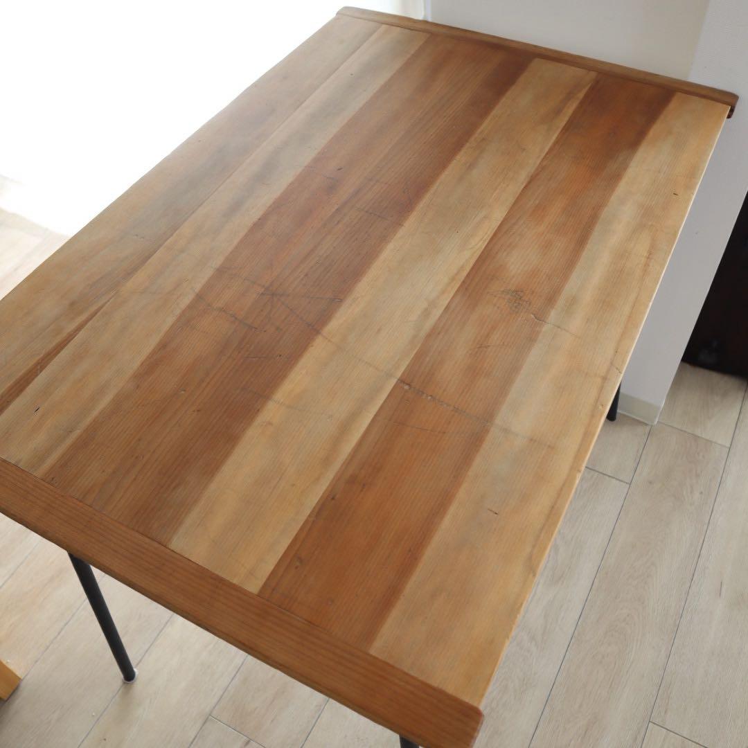 益子古道具店の木製家具リメイクダイニングテーブル