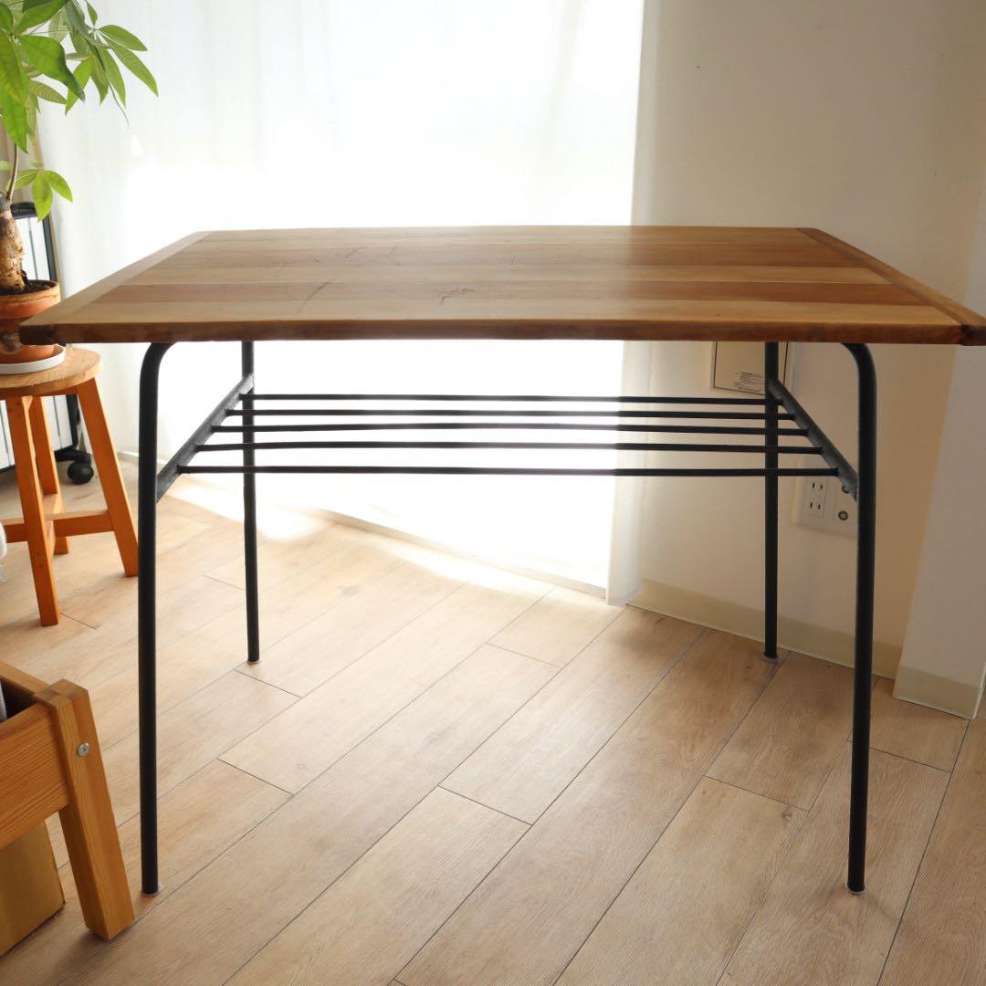 益子古道具店の木製家具リメイクダイニングテーブル