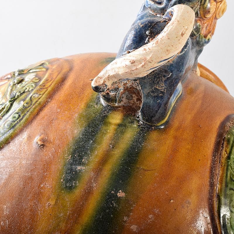 中国 唐三彩 獅子取手 獅子口 執壷 水注 V R8340B - メルカリ