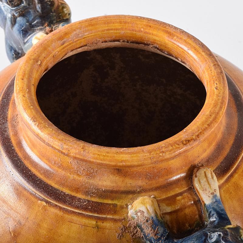 中国 唐三彩 獅子取手 獅子口 執壷 水注 V R8340B - メルカリ