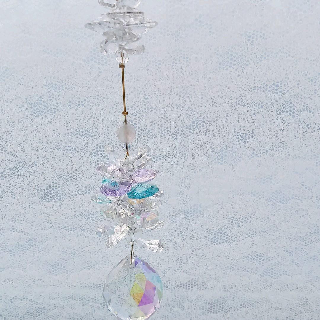 サンキャッチャー♡ハンドメイド「アスフールオーロラとパステルカラー♡」