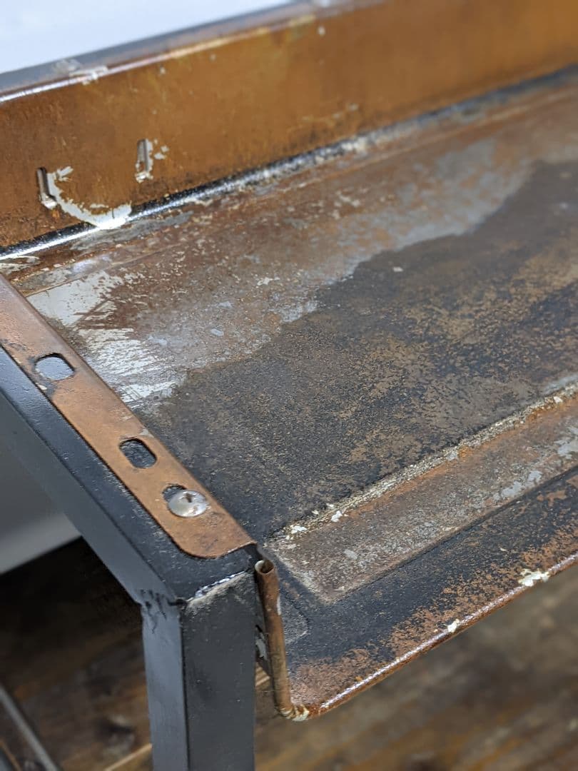 ルパンヒデロウ　3段スチールラック・木製棚付き