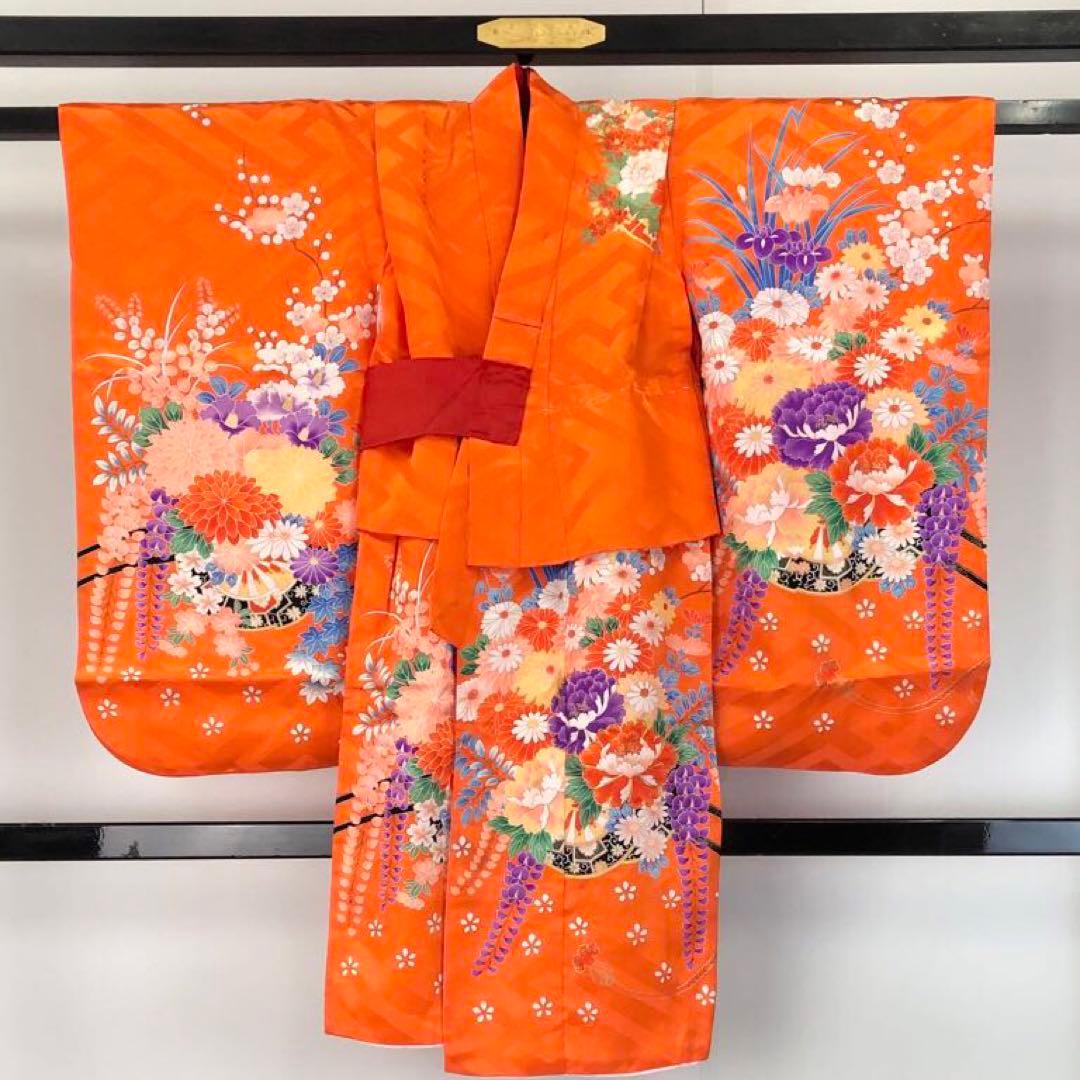 子供着物 七五三 3歳 花籠 金駒刺繍 CK-7325 CK-7369