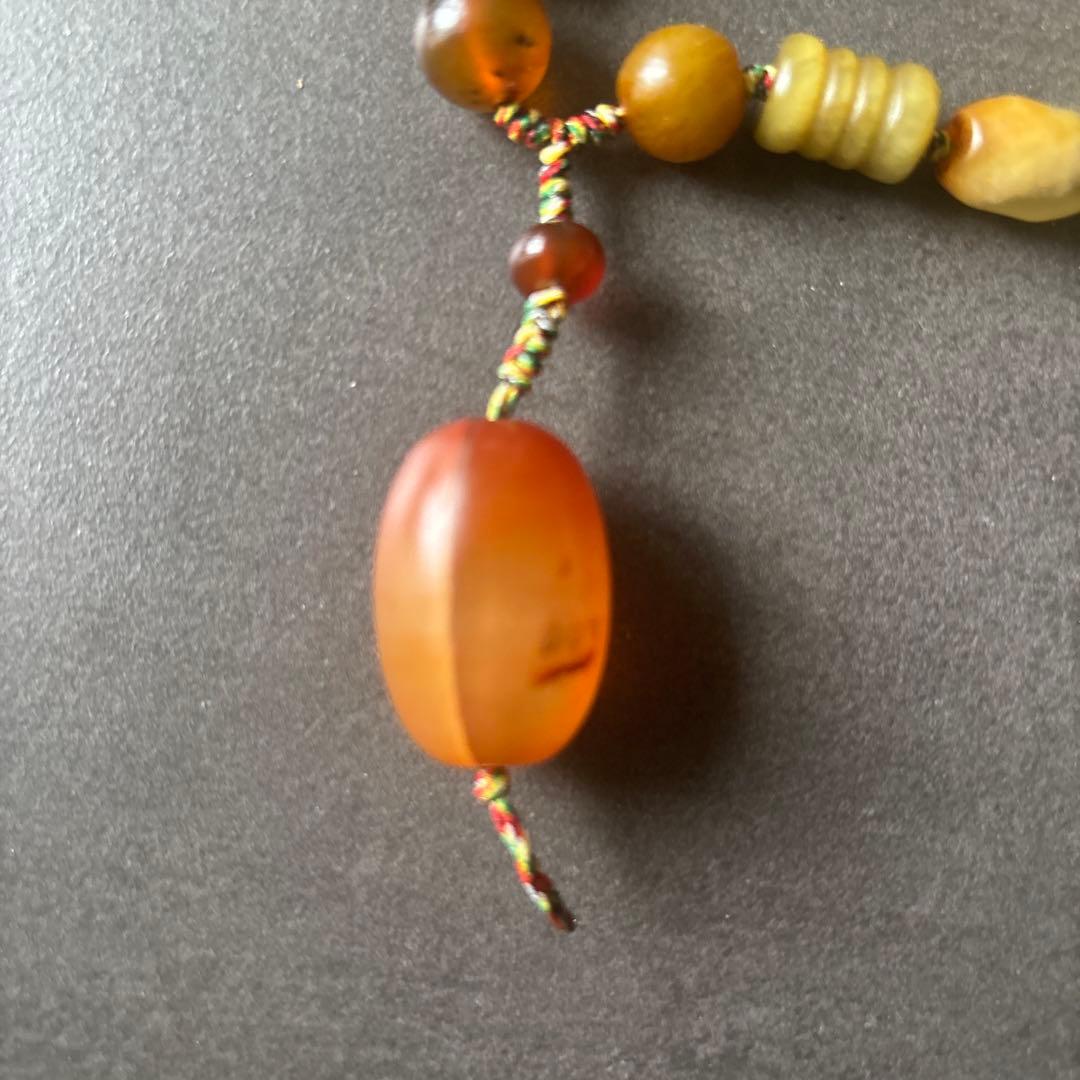 老瑪瑙（オールドアゲート）ネックレス｜手編み紐仕立て