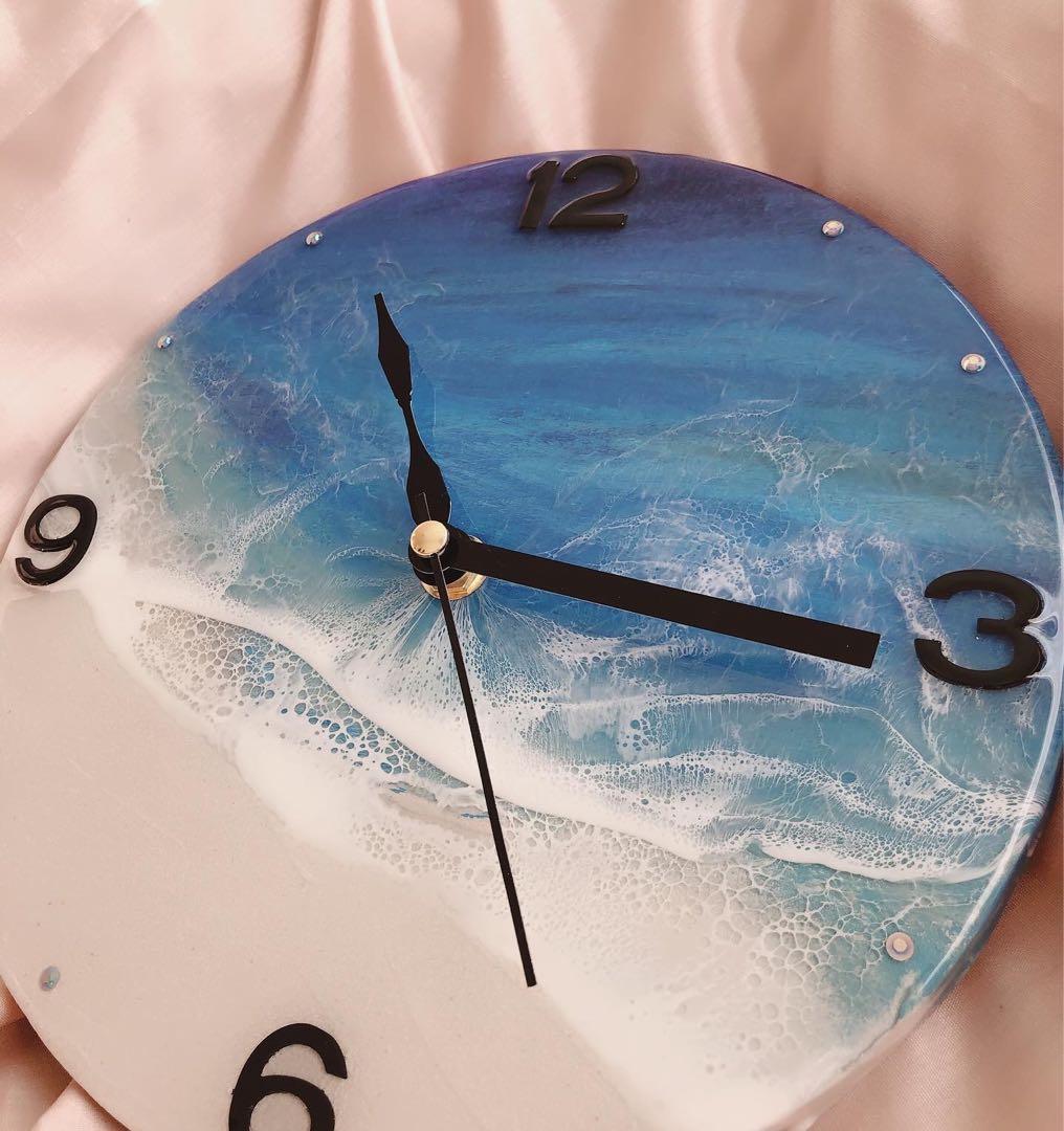 海レジン　No.14 時計　オーシャンアート