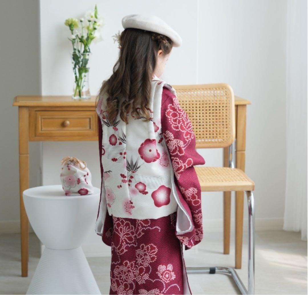 新品同様✨超美品✨七五三 3歳 女の子 着物　被布セット【ひよこ商店】