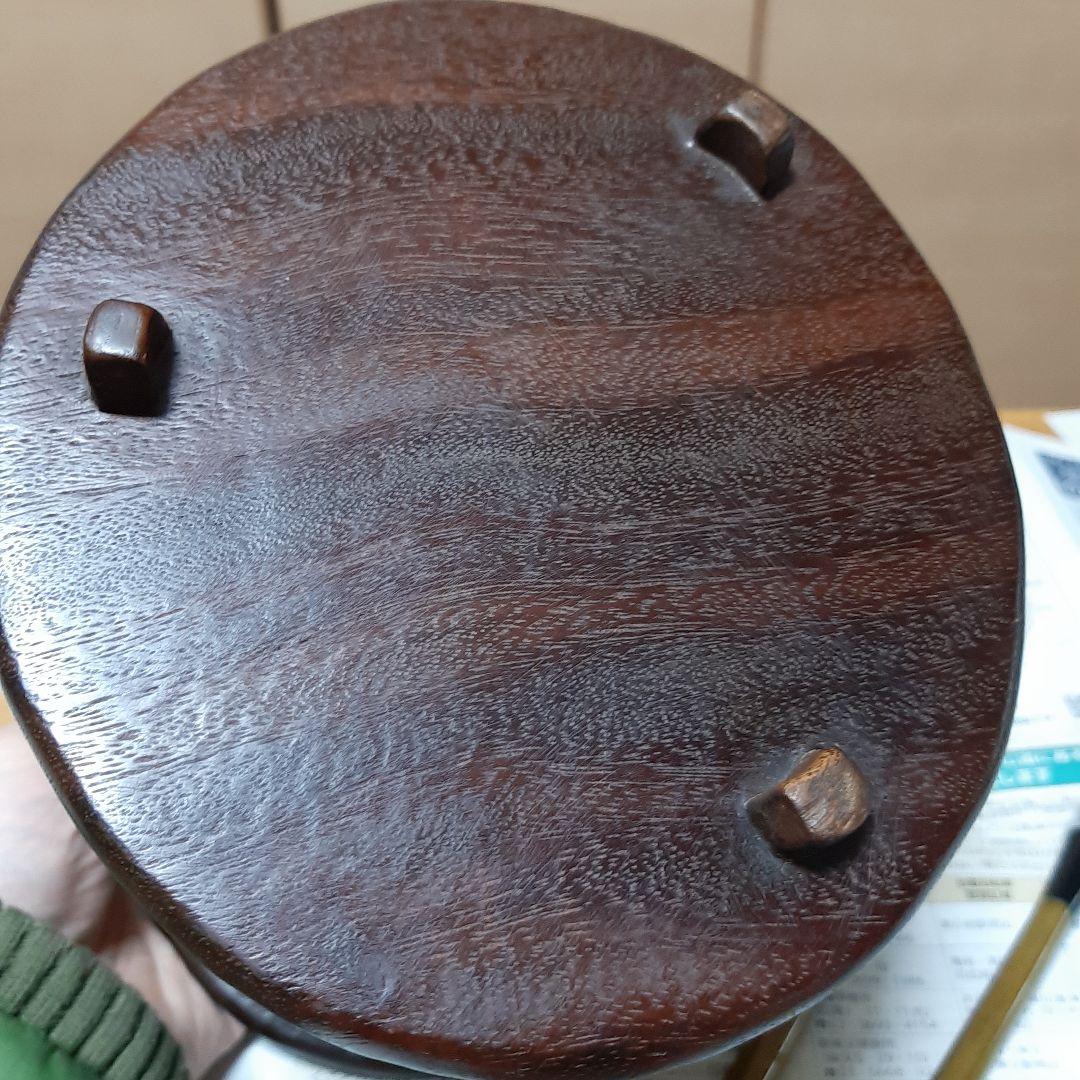 美品　中国美術　在銘　竹筆筒　古美術　竹細工　木彫り　書道具　唐木